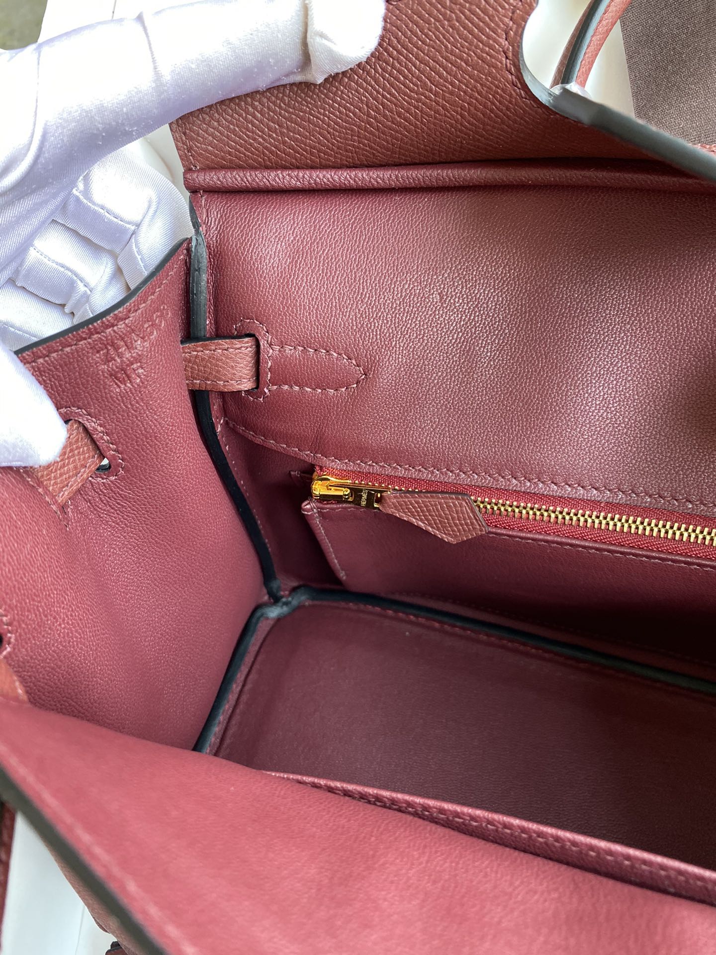 Hermes Birkin 25CM Epsom Leather Handbag Burgundy